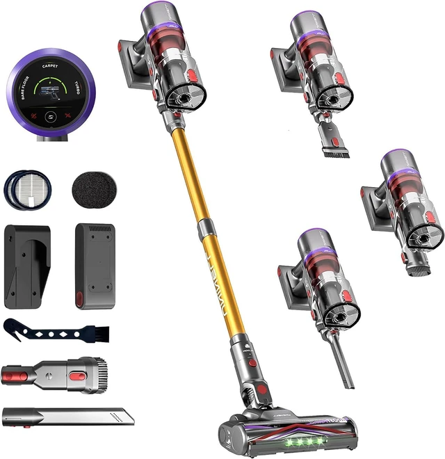 Main image of Cordless Vacuum Cleaner, 650W 55KPA 70Mins Stick Vacuum Cleaners for Home, Anti-Tangle Vacuum Cordless with Touch Screen and 1.8L Cup, Self-Standing Vacuum Cleaner for Home/Pet Hair/Carpets/Floors