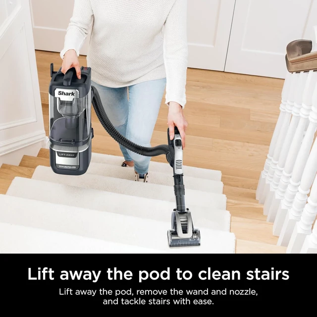 Alt view image 2 of 7 - Shark Rotator Lift-Away Vacuum, DuoClean PowerFins, Dark Grey, LA555