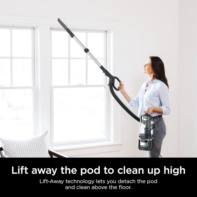 Alt view image 3 of 7 - Shark Rotator Lift-Away Vacuum, DuoClean PowerFins, Dark Grey, LA555