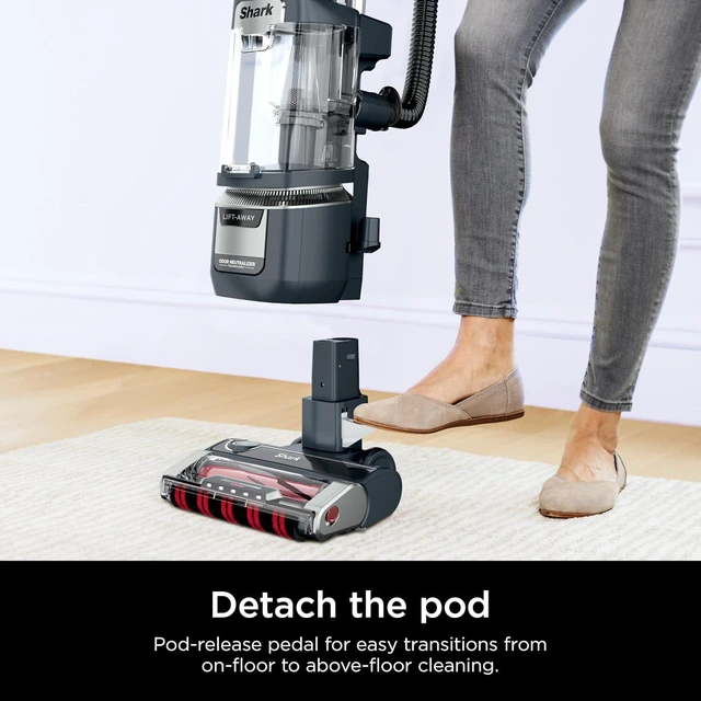 Alt view image 7 of 7 - Shark Rotator Lift-Away Vacuum, DuoClean PowerFins, Dark Grey, LA555