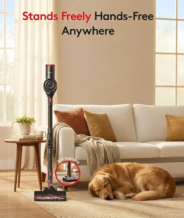 Alt view image 4 of 7 - RONEAIR Cordless Vacuum Cleaner 40Kpa 45Min 6-in-1 Self-Standing