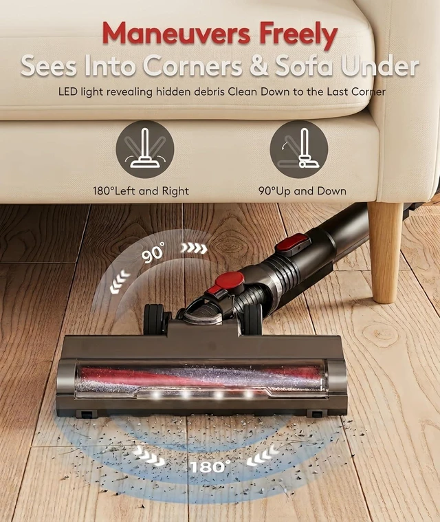 Alt view image 7 of 7 - RONEAIR Cordless Vacuum Cleaner 40Kpa 45Min 6-in-1 Self-Standing
