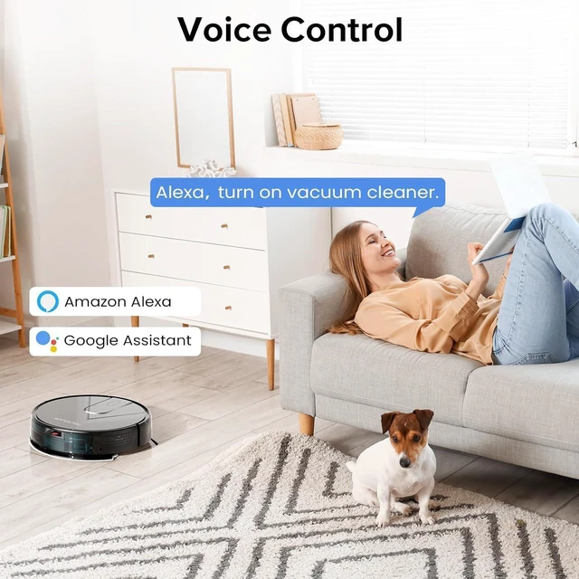 Alt view image 4 of 4 - ROPVACNIC Robot Vacuum and Mop Combo 5200Pa Suction Robotic Cleaner