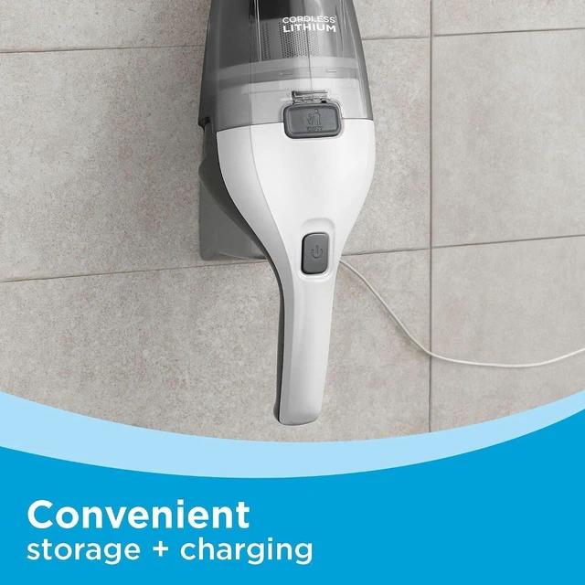 Alt view image 7 of 7 - BLACK+DECKER dustbuster Cordless Handheld Vacuum, Portable Car Vacuum Cordless Rechargeable, Wall Mount, Strong Suction QuickClean (HNVC215B10)