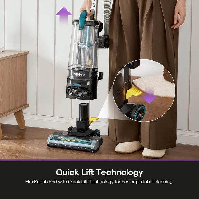 Alt view image 2 of 7 - Eureka Upright Vacuum Cleaners for Home, FlexReach Plus, NEU652