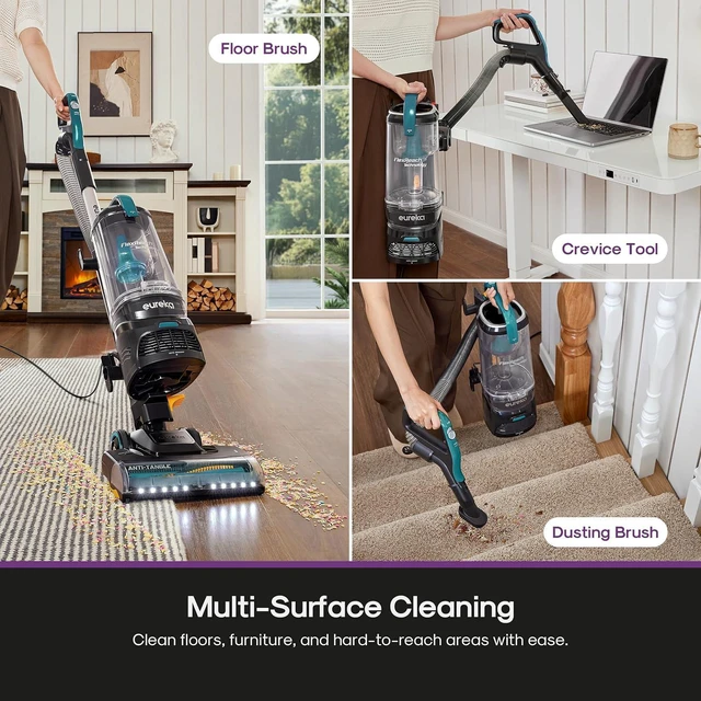 Alt view image 6 of 7 - Eureka Upright Vacuum Cleaners for Home, FlexReach Plus, NEU652