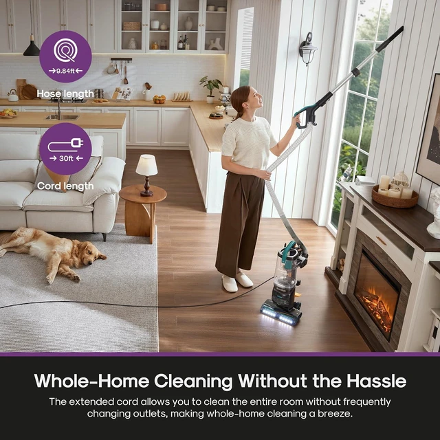 Alt view image 7 of 7 - Eureka Upright Vacuum Cleaners for Home, FlexReach Plus, NEU652