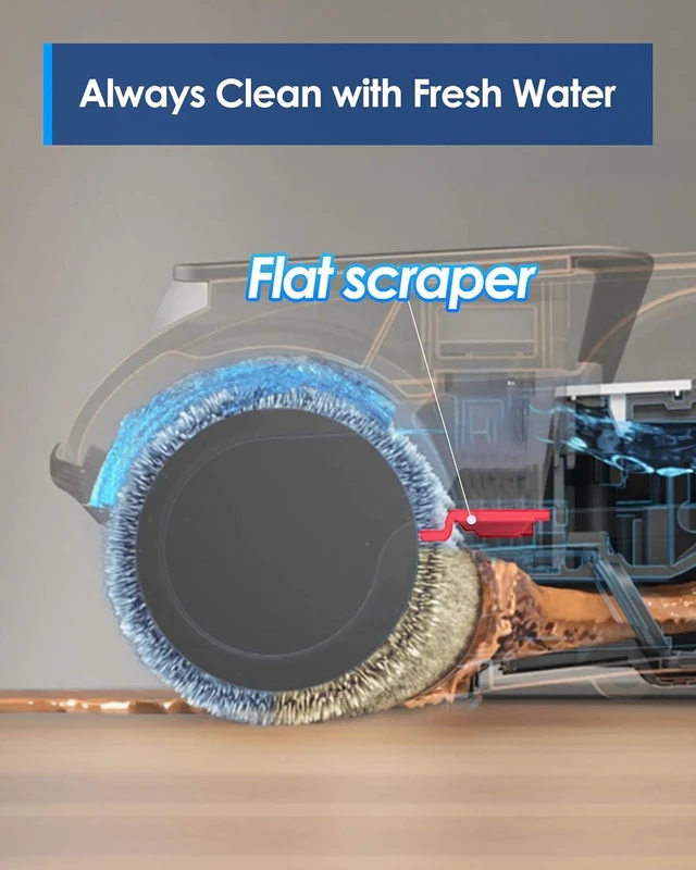 Alt view image 3 of 7 - Tineco iFLOOR 5 Breeze Complete Wet Dry Vacuum Cordless Floor Washer, One-Step Cleaning for Hard Floors, Edge Clean, Auto Self-Cleaning, Lightweight & Cordless Design