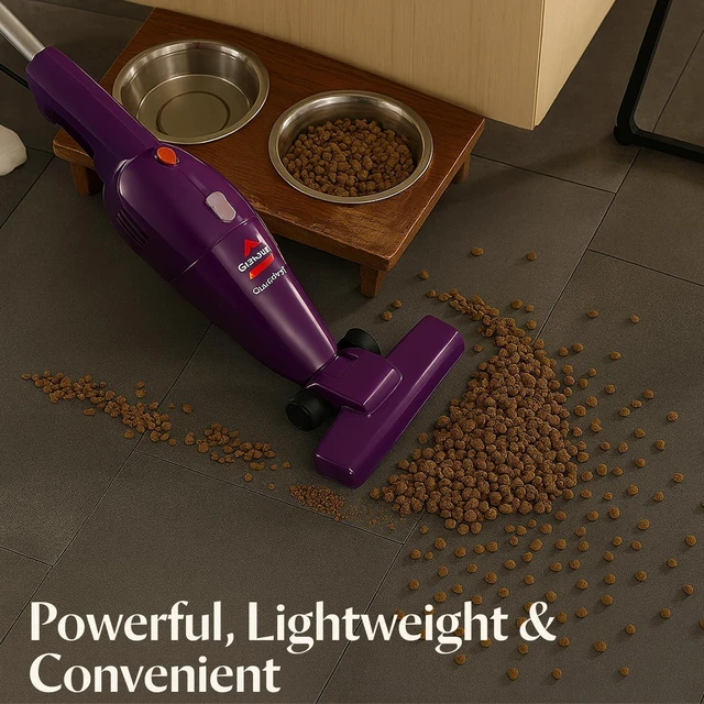 Alt view image 2 of 7 - Bissell 20334 Featherweight Stick Lightweight Bagless Vacuum and Electric Broom with Crevice Tool for Hard Floors and Carpets, Purple