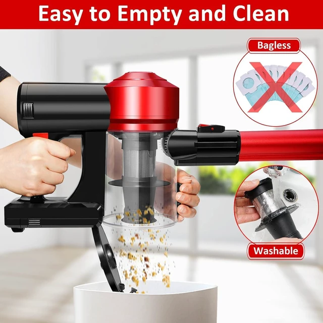 Alt view image 5 of 7 - iwoly C150 Cordless Vacuum Cleaner with 2200mAh Rechargeable Battery, 18000Pa Cyclone Vacuum with HEPA Filter, Lightweight Portable Handheld Stick Vacuum for Home Hard Floor Car Cleaning