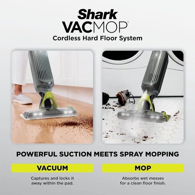 Alt view image 3 of 7 - Shark VACMOP Cordless Vacuum & Spray Mop, Gray, VM252