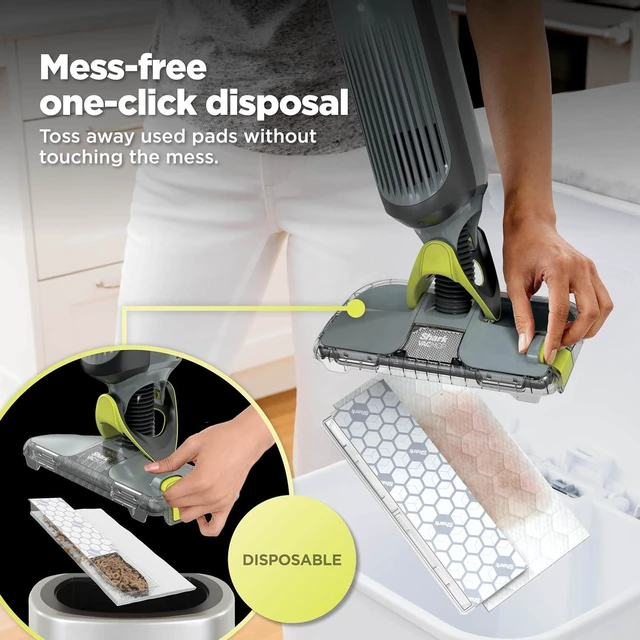 Alt view image 6 of 7 - Shark VACMOP Cordless Vacuum & Spray Mop, Gray, VM252