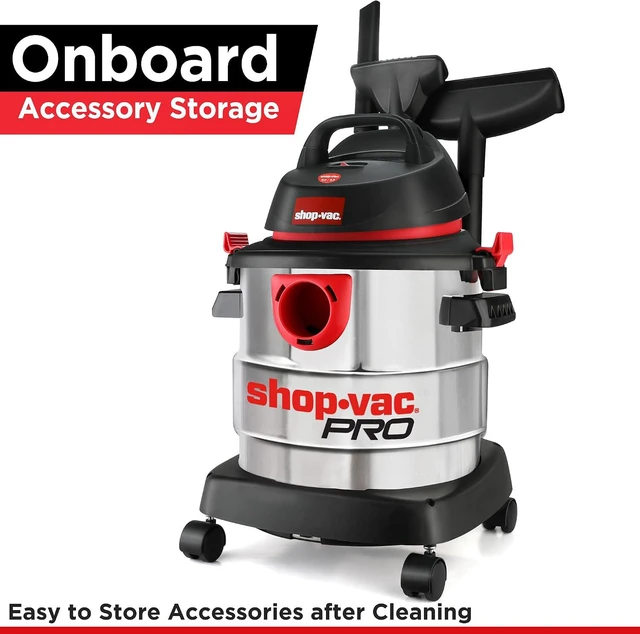 Alt view image 3 of 7 - Shop-Vac 5989300 5 Gallon 4.5 Peak HP Stainless Wet/Dry Vac, Blower