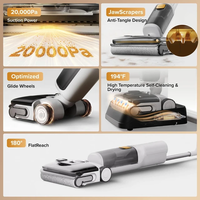 Alt view image 2 of 7 - roborock F25 GT Gen 2 Wet Dry Vacuum Cleaner, Cordless Vacuum Mop Combo