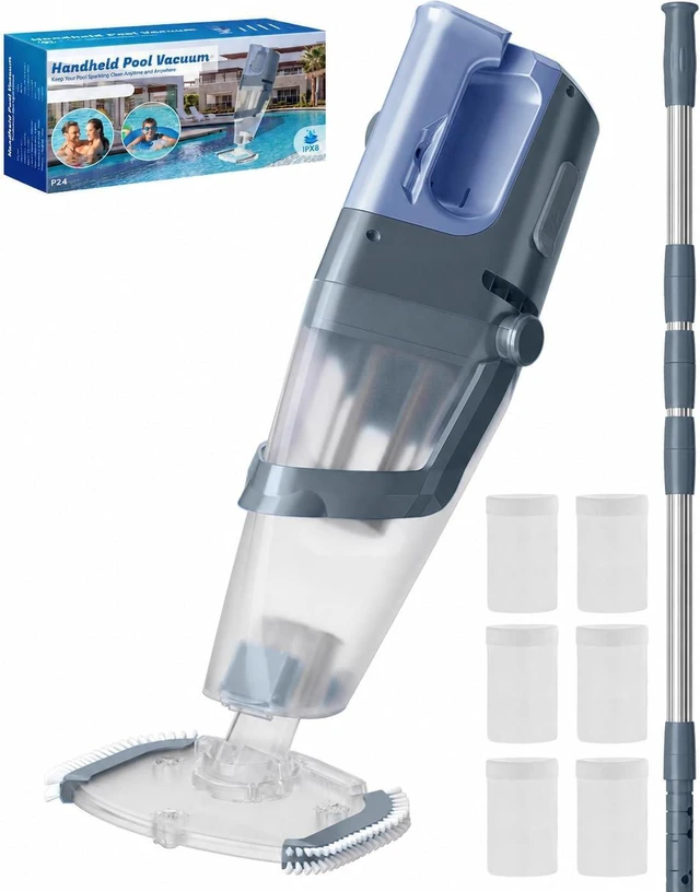 Main image of Cordless Handheld Pool Vacuum Cleaner for Inground Pool with Pole