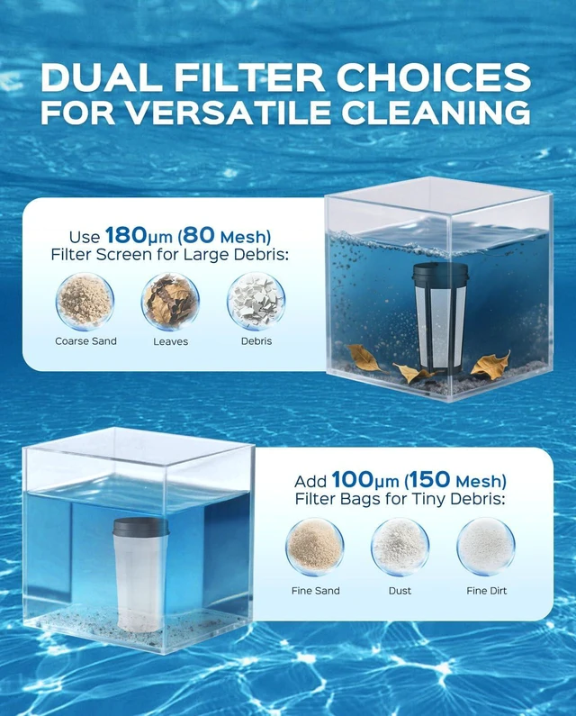 Alt view image 6 of 7 - Cordless Handheld Pool Vacuum Cleaner for Inground Pool with Pole