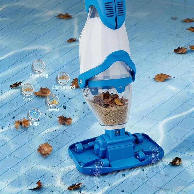 Alt view image 6 of 7 - Garvee Handheld Pool Vacuum with Telescopic Pole, Updated Swimming Cordless Rechargeable Pool Cleaner 19.8GPM Powerful Suction for Above Ground/Inground Pools/Spa/Hot Tub, Dual-Filter Cleaning System