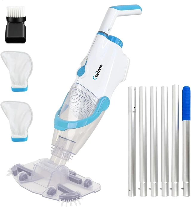 Main image of Handheld Pool Vacuum Cleaner, 89 inchs Extension Pole,White