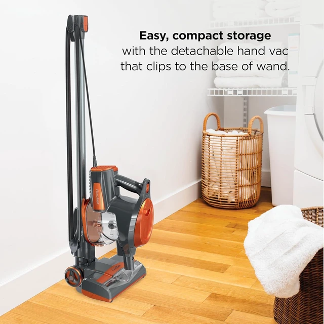 Alt view image 4 of 7 - Shark Rocket Corded Stick Vacuum, Carpet & Hard Floors, Gray/Orange, HV301