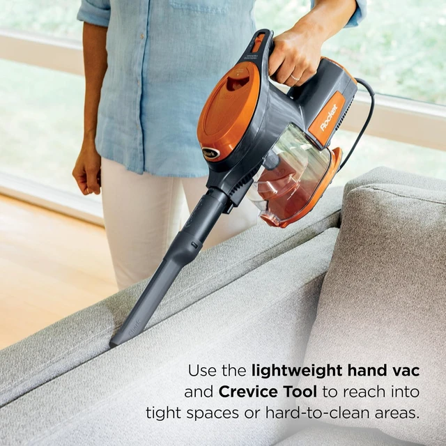 Alt view image 5 of 7 - Shark Rocket Corded Stick Vacuum, Carpet & Hard Floors, Gray/Orange, HV301