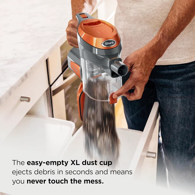 Alt view image 7 of 7 - Shark Rocket Corded Stick Vacuum, Carpet & Hard Floors, Gray/Orange, HV301