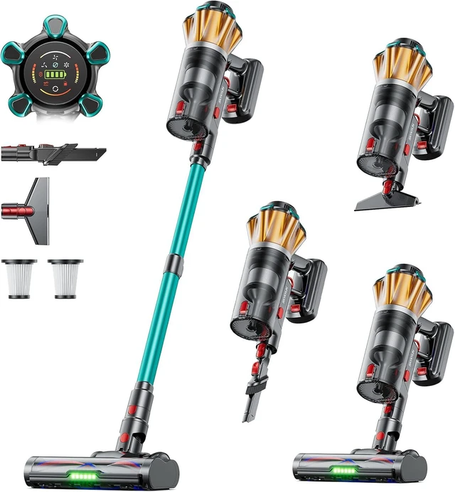 Main image of Cordless Vacuum Cleaner, 60Kpa 650W 70 Mins Stick Vacuum Cleaners for Home with Hurricane Mode, Self-Standing, Anti-Tangle Brush, LED Touchscreen, Cordless Vacuum for Pet Hair/Carpet/Car/Floor