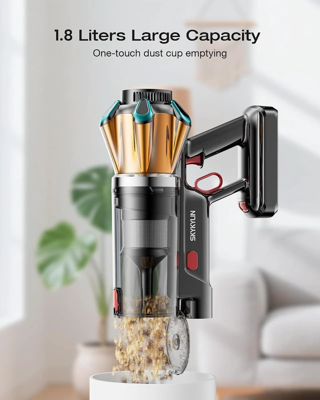 Alt view image 6 of 7 - Cordless Vacuum Cleaner, 60Kpa 650W 70 Mins Stick Vacuum Cleaners for Home with Hurricane Mode, Self-Standing, Anti-Tangle Brush, LED Touchscreen, Cordless Vacuum for Pet Hair/Carpet/Car/Floor