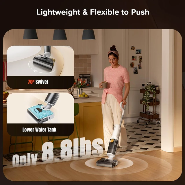 Alt view image 6 of 7 - roborock F25 GT Set Cordless Wet Dry Vacuum Cleaner and Mop with 2 Brushes