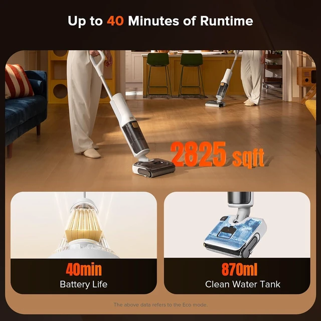Alt view image 7 of 7 - roborock F25 GT Set Cordless Wet Dry Vacuum Cleaner and Mop with 2 Brushes