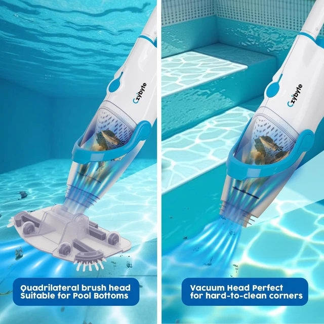 Alt view image 3 of 7 - Handheld Pool Vacuum Cleaner, 89 inchs Extension Pole,Bright White