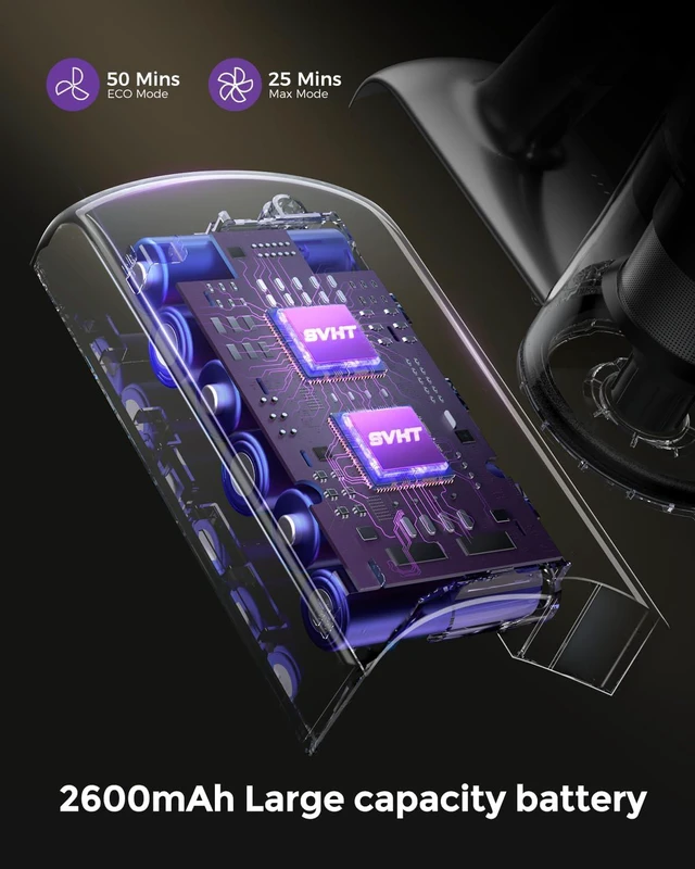 Alt view image 3 of 7 - Cordless Vacuum Cleaner, 500W 45KPA 50Mins Stick Vacuum Cleaners for Home