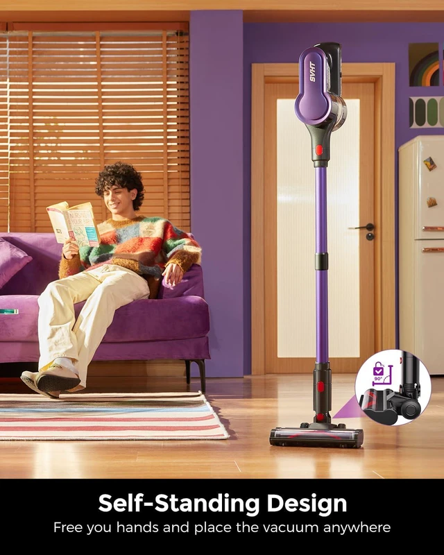 Alt view image 5 of 7 - Cordless Vacuum Cleaner, 500W 45KPA 50Mins Stick Vacuum Cleaners for Home