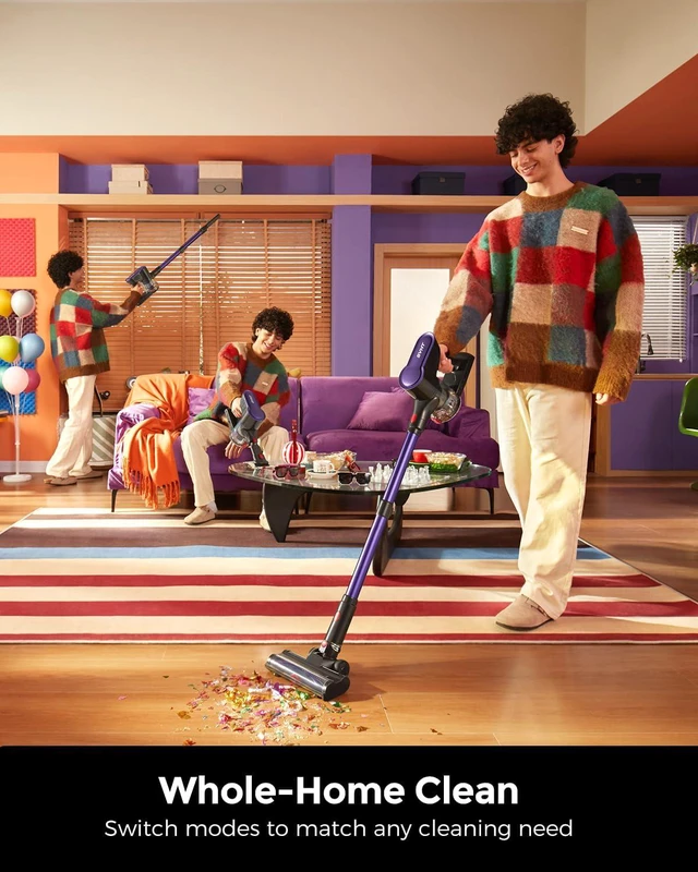Alt view image 6 of 7 - Cordless Vacuum Cleaner, 500W 45KPA 50Mins Stick Vacuum Cleaners for Home