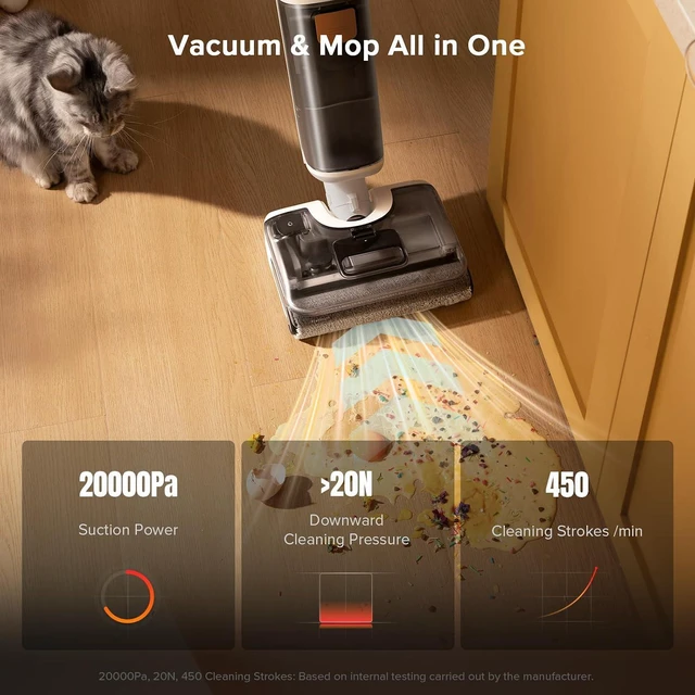 Alt view image 3 of 7 - roborock F25 GT Set Cordless Wet Dry Vacuum Cleaner and Mop with 2 Brushes