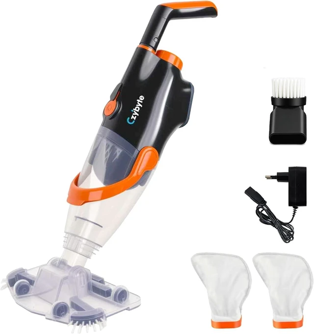Main image of Handheld Pool Vacuum CleanerOrange and White