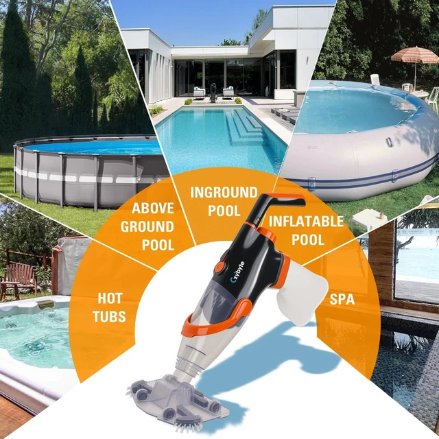 Alt view image 4 of 7 - Handheld Pool Vacuum CleanerOrange and White