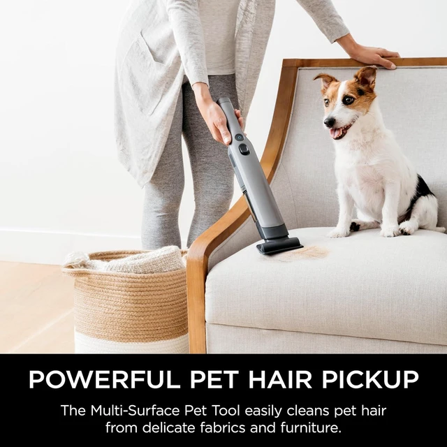 Alt view image 6 of 7 - Shark WV201 WANDVAC Handheld Vacuum, Lightweight at 1.4 Pounds with Powerful Suction, Charging Dock, Single Touch Empty and Detachable Dust Cup,Graphite, Slate
