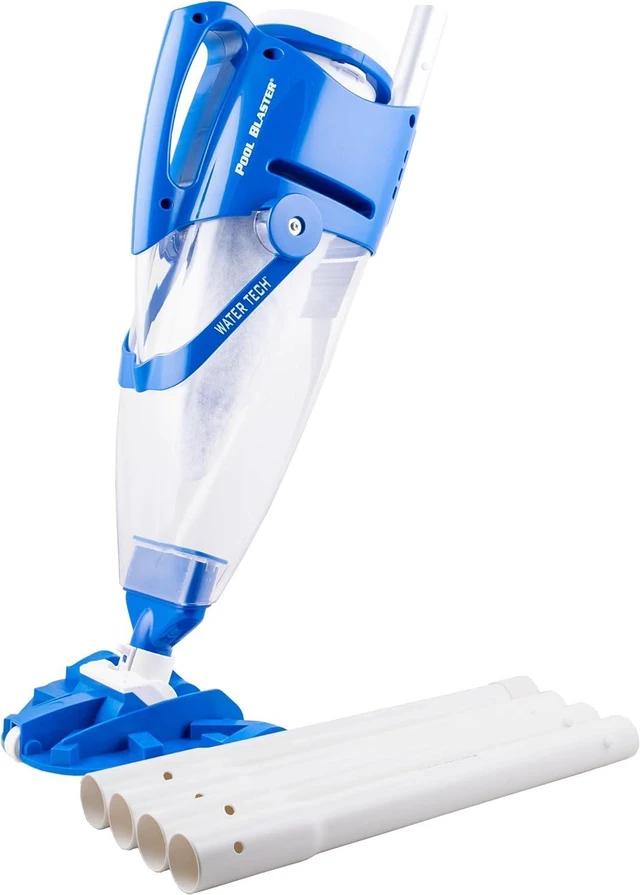 Main image of POOL BLASTER Centennial Cordless Pool Vacuum w/Pole Set - XL Debris Capacity & Advanced Filtration, Handheld Rechargeable Pool Cleaner for Sand, Silt & Leaves in Inground & Above Ground Pool