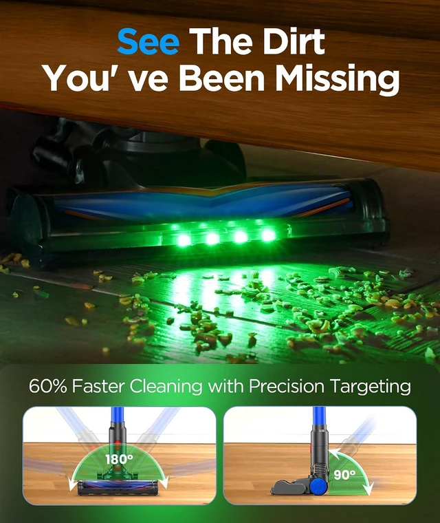 Alt view image 4 of 7 - S10 Cordless Vacuum Cleaner, 40KPA/500W/45Mins, LED Display