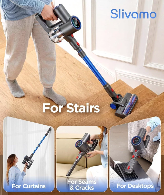 Alt view image 7 of 7 - S10 Cordless Vacuum Cleaner, 40KPA/500W/45Mins, LED Display