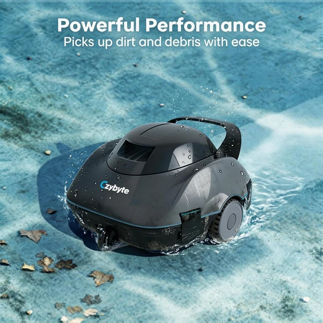 Alt view image 2 of 7 - Cordless Robotic Pool Cleaner, Light Gray
