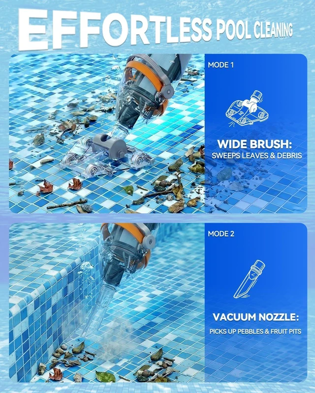 Alt view image 4 of 7 - Pool Vacuum for Above Ground, 2026 Upgraded Wireless Remote Pool Cleaner