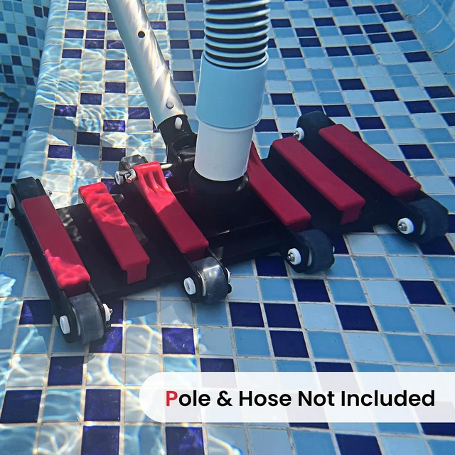 Alt view image 6 of 6 - Sepetrel Commercial Grade Pool Vacuum Head with Wheels,14" Extra-Wide & Weighted Flexible Heavy-Duty Vac Cleaner for Effortless, Deep Cleaning