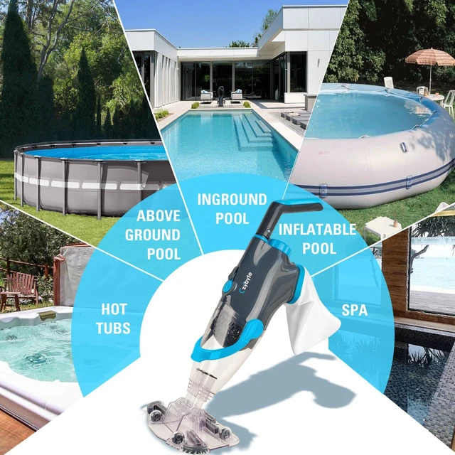Alt view image 6 of 6 - Handheld Pool Vacuum CleanerGrey and White