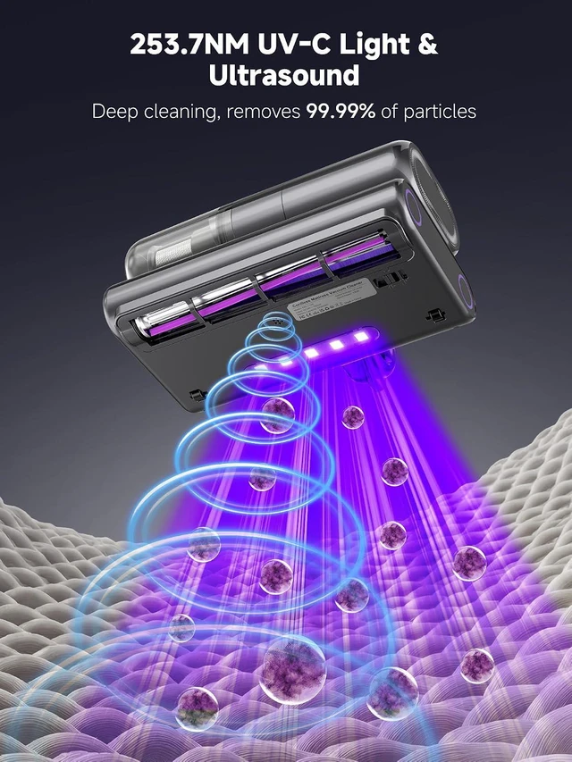 Alt view image 3 of 7 - FEPPO Cordless Mattress Vacuum Cleaner, 18Kpa Strong Suction Bed Vacuum
