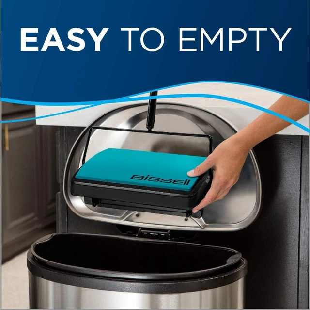 Alt view image 4 of 6 - Bissell Easy Sweep Compact Carpet & Floor Sweeper, 2484A, Teal