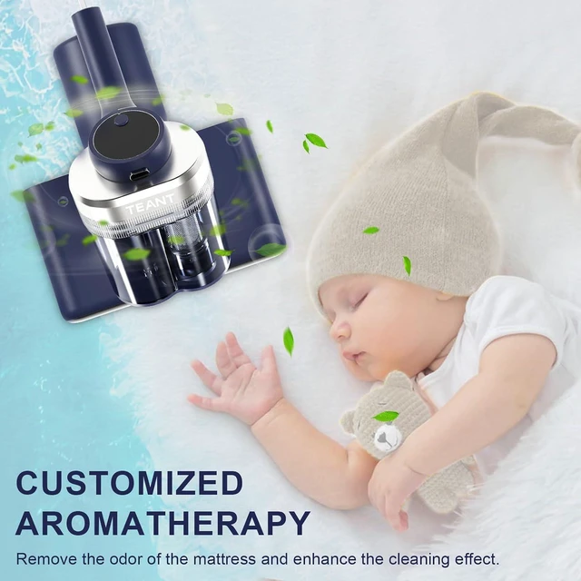 Alt view image 7 of 7 - Teant Mattress Bed Vacuum Cleaner, 16 kPa Suction & 253.7nm UV-C, MV-Blue