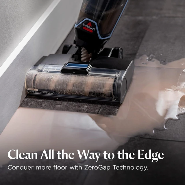 Alt view image 3 of 7 - BISSELL CrossWave Edge Cordless Wet Dry Vacuum with Edge Cleaning, Tangle-Free Pet Hair Brush Roll, FreshStart Filter, and Storage & Rinse Tray Included, 4329F