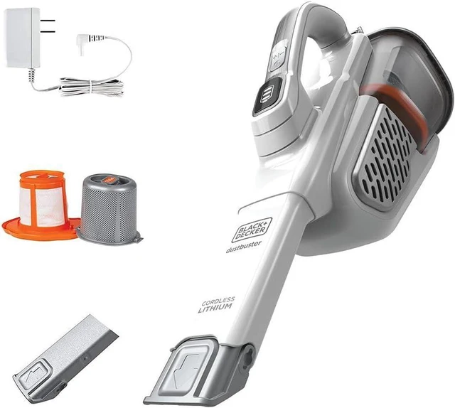 Main image of BLACK+DECKER Dust Buster Hand Held Vacuum Cordless Rechargeable, Portable Vacuum for Car, Extended Runtime, Powerful Suction, Extra Long Crevice Tool, AdvancedClean+ (HHVK320J10)