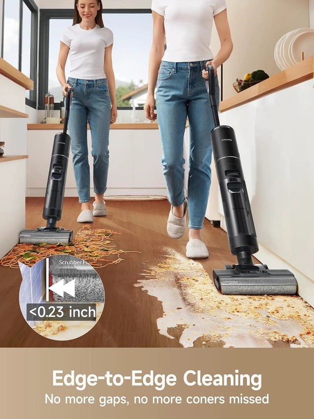 Alt view image 5 of 7 - DREAME H12 PRO Vacuum Mop, Wet Dry Vacuum Cleaner for Hard Floor, Vacuum and Mop at The Same Time for Wet & Dry Messes, Auto Self-Cleaning, Edge to Edge Cleaning with Hot Air Drying